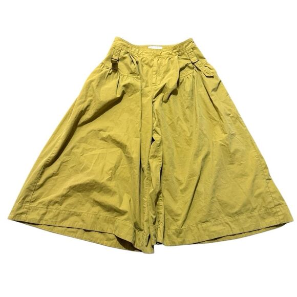 Anthropologie Olive Green Poplin Culotte Pants Size 4 - Picture 2 of 7